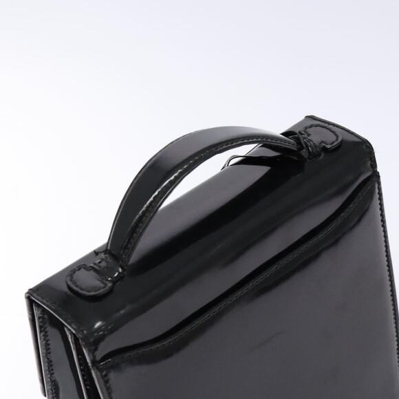 GUCCI Hand Bag Patent Leather Black Silver 018 123 018 123 - Picture 6 of 13